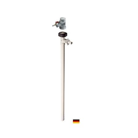 Flux Air Operated Drum Pump, Drum Pump Tube, Polypropylene, 47" Long, Air Operated Motor, 470W Power 24-ZORO0109